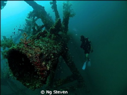 Artificial reef made from decommissioned oil rig put in a... by Ng Steven 